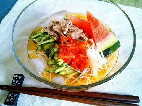 暑いッ‼‼家にあるもので作れちゃう♪そうめん冷麺♡